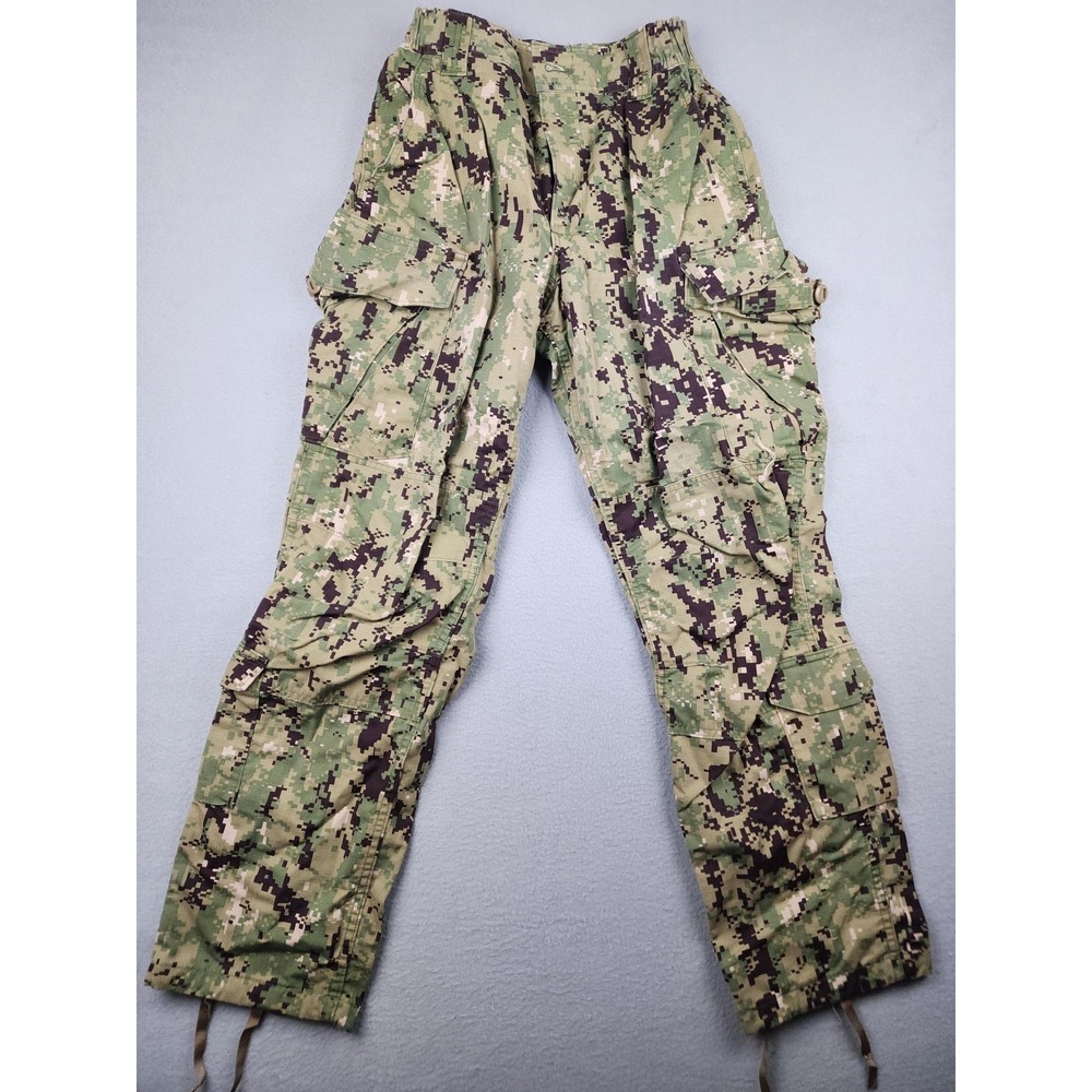 US Navy Pants Small Regular Work Uniform Type III NWU Seals Military Camo READ